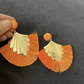 Orange Fan Earrings