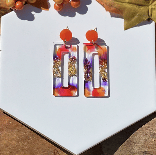 Orange Explosion Earrings