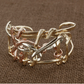 Mixed Metal Scribble Cuff Bracelet