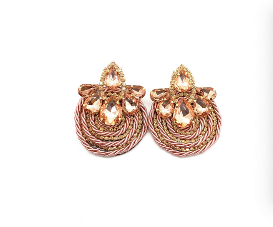 Glam Stud Earring-Rose Gold