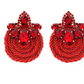 Glam Stud Earring-Red