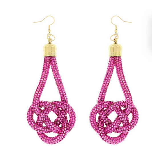 Ari Drop Earrings-Pink