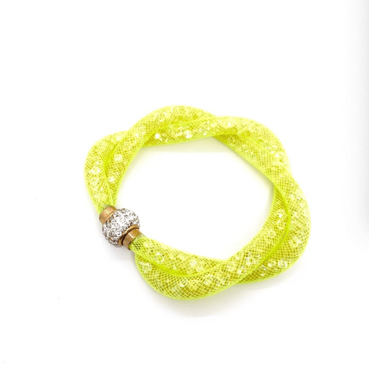 Kia Crystal Bracelet- Neon Yellow