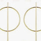 Geometric Large Circle and Bar Earrings - Reed House of Jewels