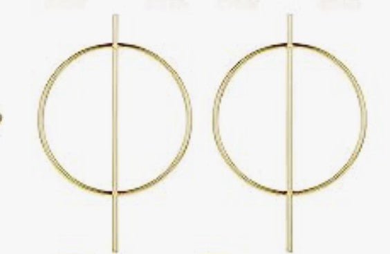 Geometric Large Circle and Bar Earrings - Reed House of Jewels
