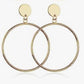 Gold Tone Circle Drop Dangle Earrings - Reed House of Jewels