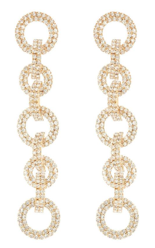 Chain Reaction Pavé Crystal Drop Earrings - Reed House of Jewels