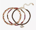 Gold Tone 3 - pc. 7.5 Inch Evil Eye Bracelet Set - Reed House of Jewels