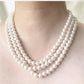 Three Strand Blush Pink Pearl Necklace - Reed House of Jewels