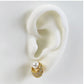 Gold, Pearl, and CZ Vintage Style Stud Earrings - Reed House of Jewels