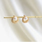 Gold, Pearl, and CZ Vintage Style Stud Earrings - Reed House of Jewels