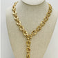 Freshwater Pearl Bold Link Necklace - Gold - Reed House of Jewels