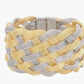 Two Tone Braided Mesh Detail Bracelet - Gold/Silver - Reed House of Jewels