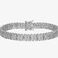 Bracket Diamond Accent 7.25 Inch Tennis Bracelet - Silver - Reed House of Jewels