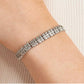 Bracket Diamond Accent 7.25 Inch Tennis Bracelet - Silver - Reed House of Jewels