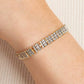 Bracket Diamond Accent 7.25 Inch Tennis Bracelet - Gold - Reed House of Jewels