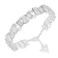 Silver - Tone Baguette Clear Stone Flex Bracelet - Reed House of Jewels