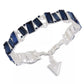 Silver - Tone Baguette Navy Blue Stone Flex Bracelet - Reed House of Jewels