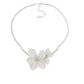 Silver Tone White Floral Necklace - Reed House of Jewels