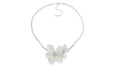 Silver Tone White Floral Necklace - Reed House of Jewels