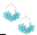 Teal Pom Floral Drop Earrings - Reed House of Jewels
