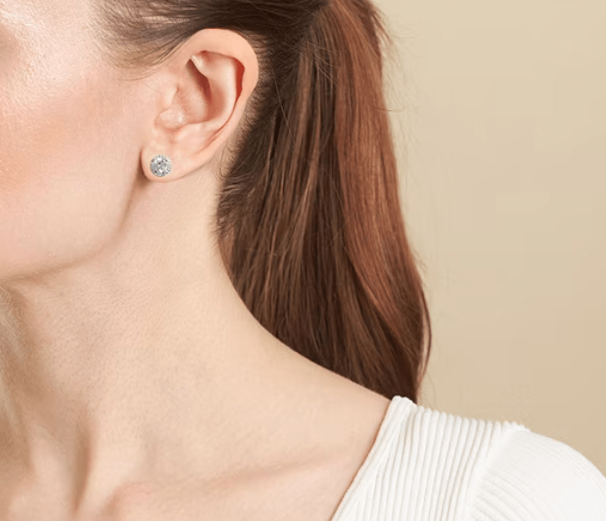 Cubic Zirconia Sterling Silver 8.3mm Stud Earrings - Reed House of Jewels