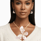 Necklace Light Pink Butterfly Pendant Set - Reed House of Jewels