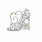 Glass Crystal High Heel and Heart Silver Brooch - Reed House of Jewels