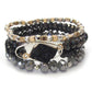 Black Stone 4 pc Bracelet Stack - Reed House of Jewels