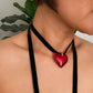 Bold In Red Black Sash Necklace - Reed House of Jewels