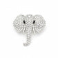 Silver Tone Elephant Head Rhinestone Brooch Pin - Reed House of Jewels