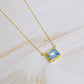 Blue Square Pendant Necklace - Reed House of Jewels