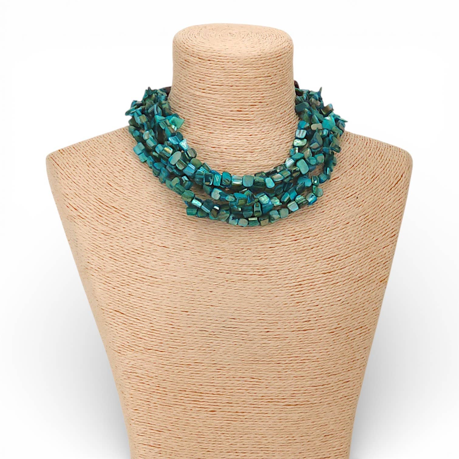 Chunky Turquoise/Teal Beaded Collar Necklace - Reed House of Jewels
