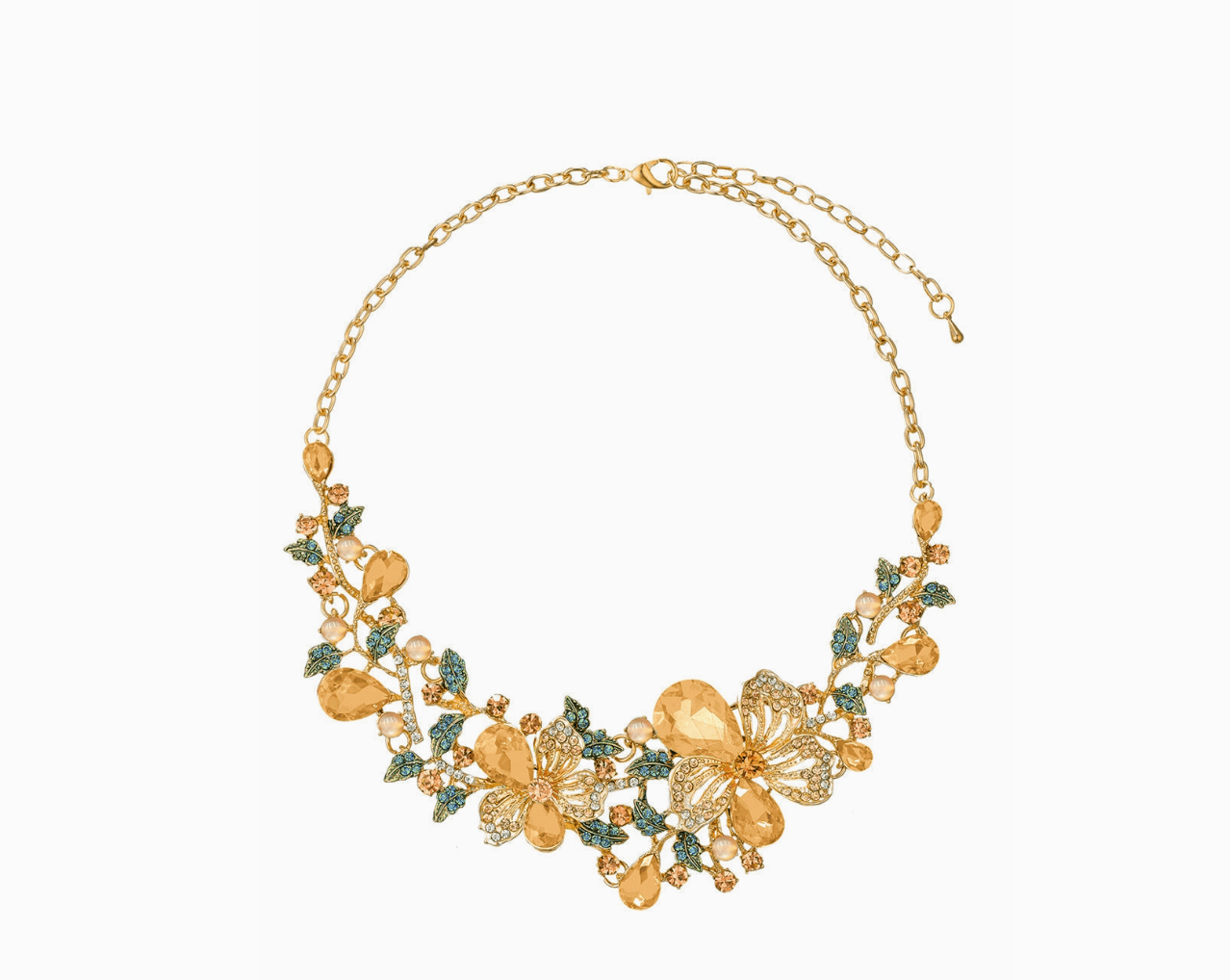 Golden Floral Necklace - Reed House of Jewels