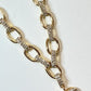 Chunky Gold Tone and Cubic Zirconia Heart Necklace - Reed House of Jewels