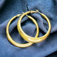 Gold Large Wide Hoops Earrings - Reed House of Jewels