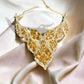 Citrine Leaf Crystal and Gem Bib Necklace