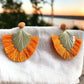 Orange Fan Earrings - Reed House of Jewels