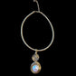 Gold Tone Wrapped Necklace with Gold and Faux Pearl Pendant - Reed House of Jewels