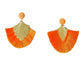 Orange Fan Earrings - Reed House of Jewels