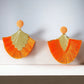 Orange Fan Earrings - Reed House of Jewels