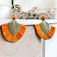 Orange Fan Earrings - Reed House of Jewels