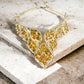 Citrine Leaf Crystal and Gem Bib Necklace