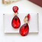 Red Crystal Teardrop Earrings - Reed House of Jewels