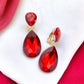 Red Crystal Teardrop Earrings - Reed House of Jewels