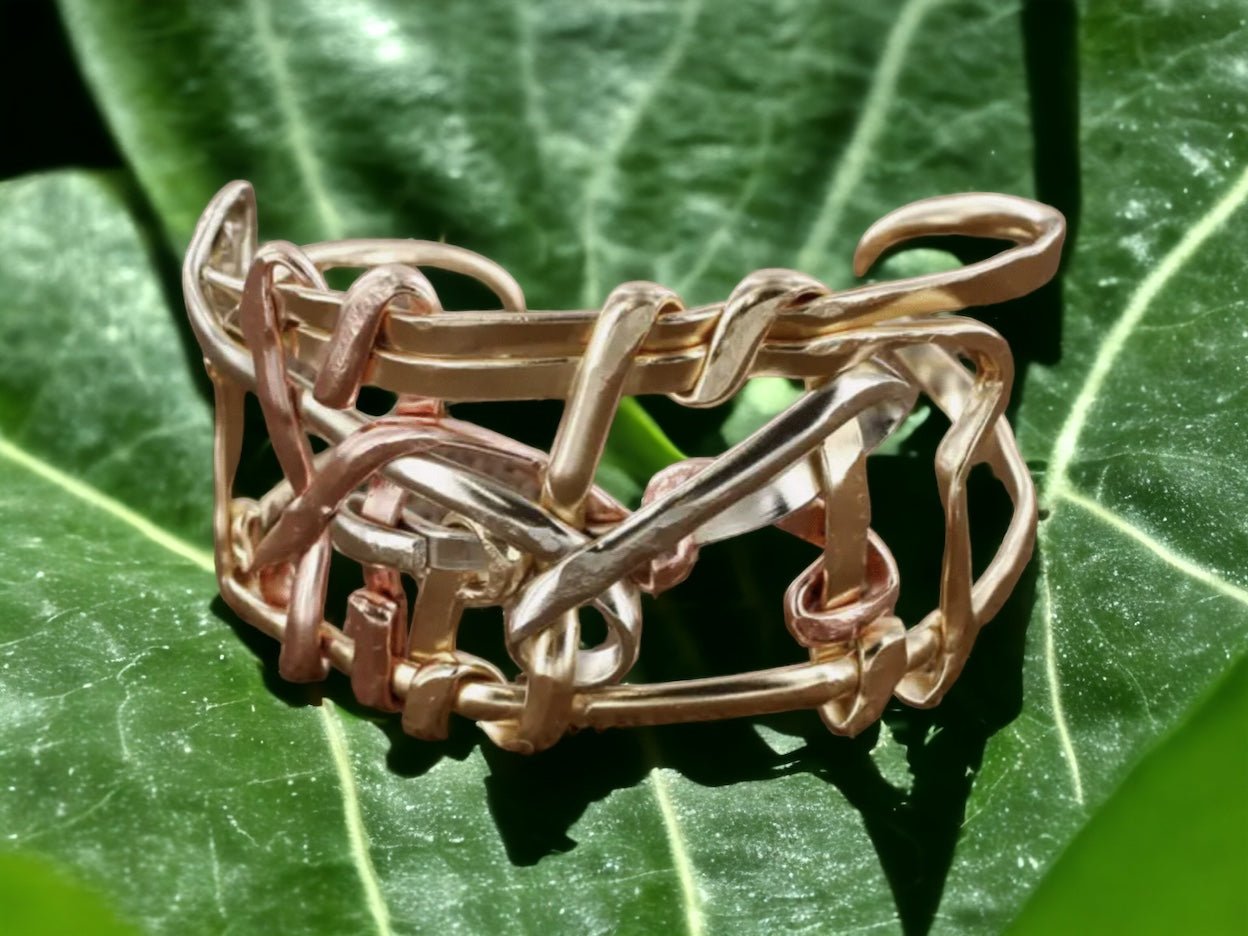 Mixed Metal Scribble Cuff Bracelet - Reed House of Jewels