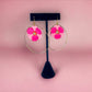 Pink Flower/LRG Gold Oval Earrings - Reed House of Jewels