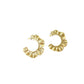 Gold Wave Scalloped Hoop Earrings - Reed House of Jewels