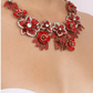 Red Crystral Floral Necklace - Reed House of Jewels