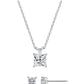 Classic Princess Cut CZ Solitaire Set